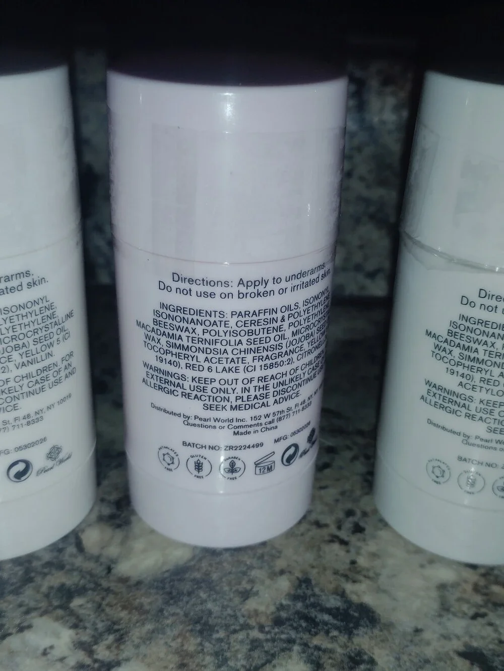 Amber glow women's deodorant set includes all three vanilla cream / Sweet Rose /